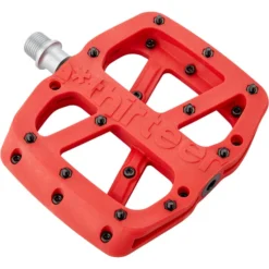 E-thirteen Pédales BMX, Dirt & Freeride Base Pédales Plates 22 Vis, Rouge