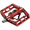 Funn Pédales BMX, Dirt & Freeride Mamba SS Pédales Avec One-Side Clip/One-Side Flat, Rouge