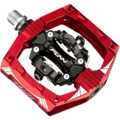 Funn Pédales VTT Ripper Pédales Automatiques Double Face, Rouge/noir
