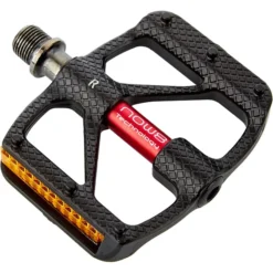 Now8 Pédales Trekking & Ville M36 Pédales Plates 6 Vis Avec Réflecteur, Noir/rouge