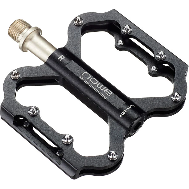 Now8 Pédales VTT M43 Pédales Plates 8 Picots, Noir