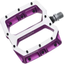 Nukeproof Pédales VTT Horizon Pro Pédales Plates De Descente, Violet/argent